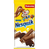Шоколад Nesquik молочный с молочной начинкой и какао-печеньем 95 г